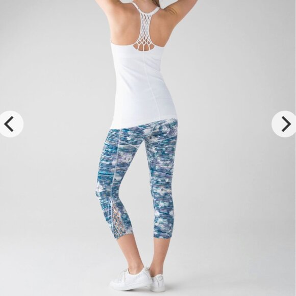 Lululemon Full On Luon True Self Crop Leggings Blurry Belle Multi, Size 0 - Picture 2 of 8
